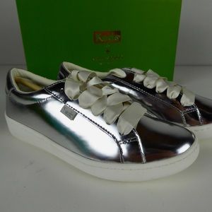 Kate Spade Ace Specchio Metallic Silver Sneakers